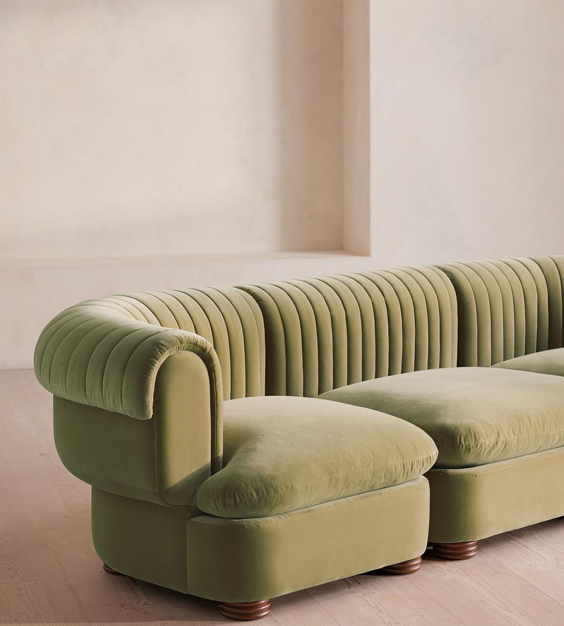 Rava Modular Sofa - Four Seater - Velvet - Lichen - Images - Image 5