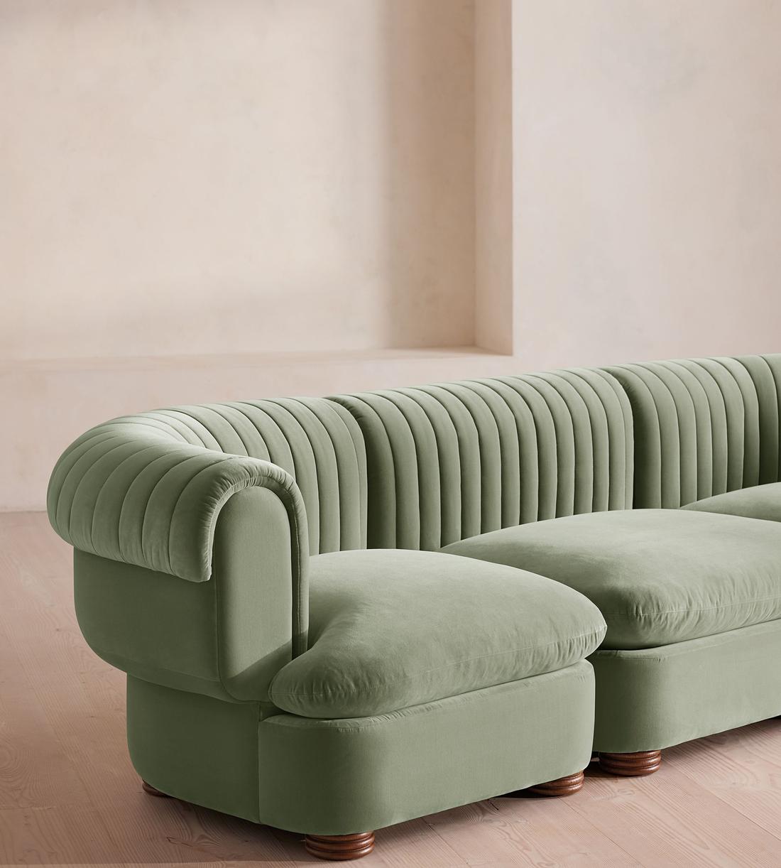 Rava Modular Sofa - Four Seater - Velvet - Seafoam - UK - Images - Image 5