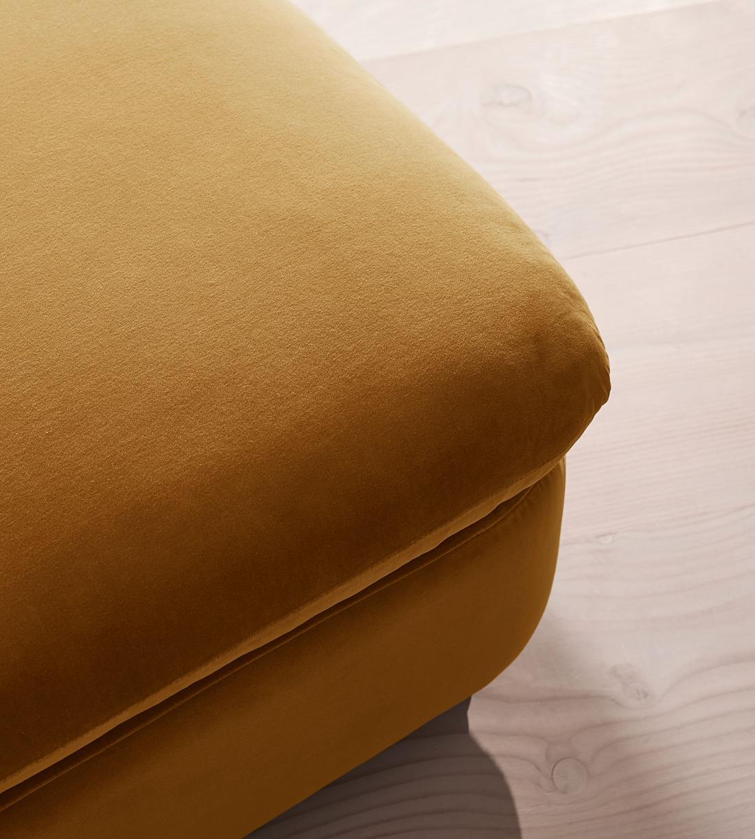 Rava Ottoman - Velvet - Mustard - Images - Image 4