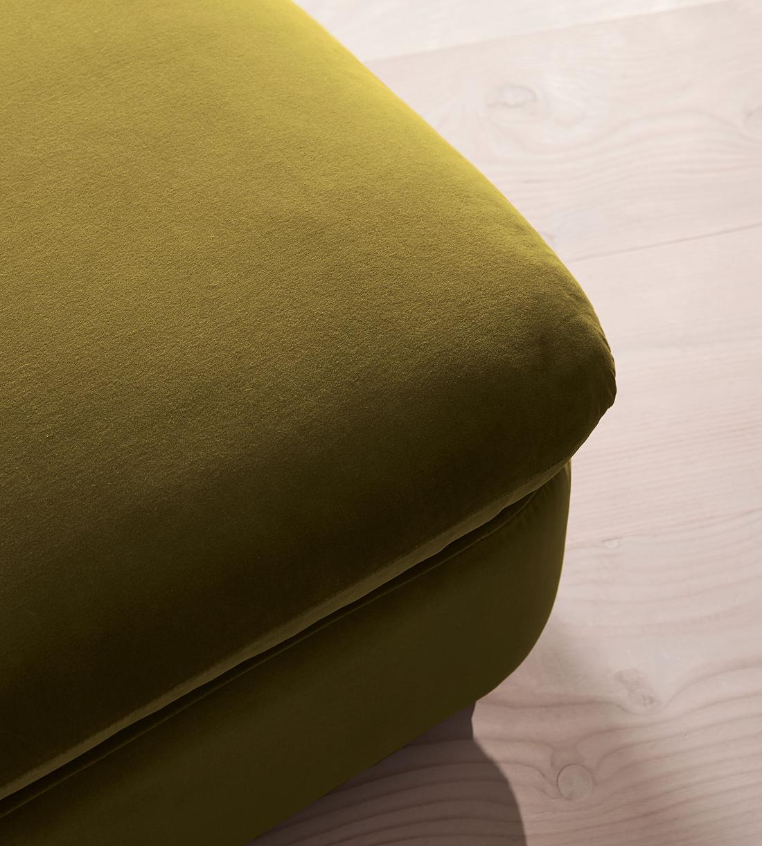 Rava Ottoman - Velvet - Olive - US - Images - Image 4