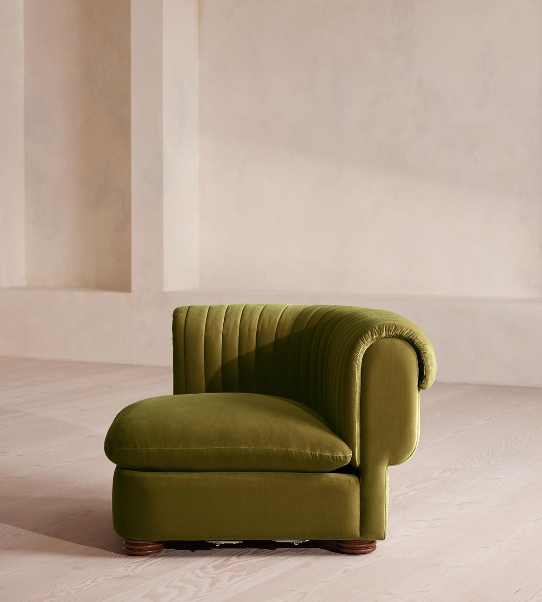 Rava Ottoman - Velvet - Olive - Image 3