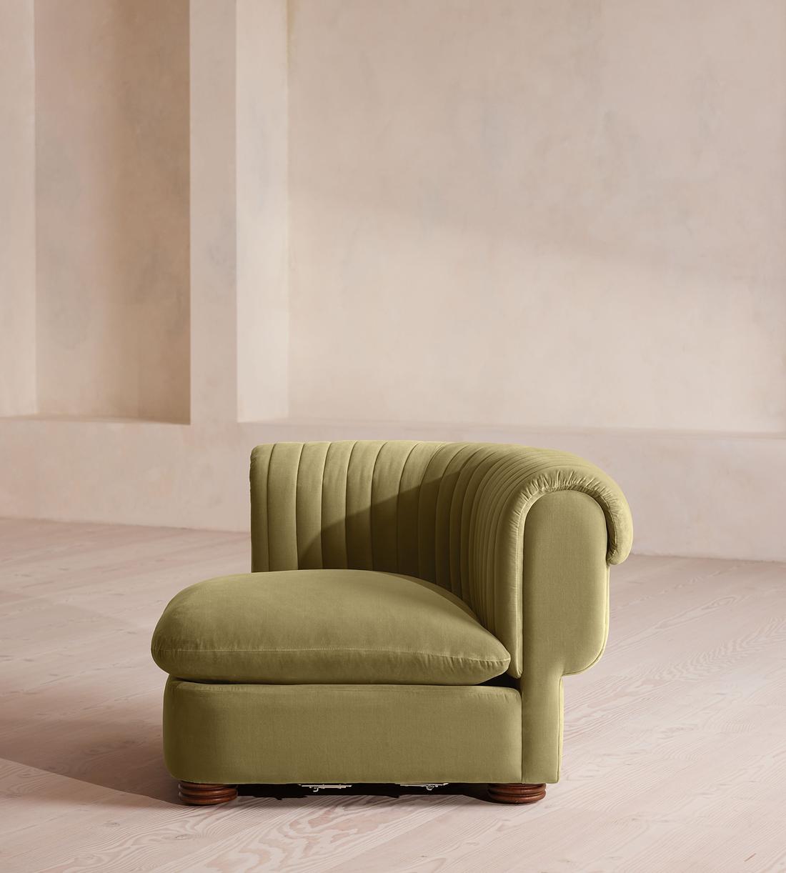 Rava Sectional Sofa - Left Arm Module - Velvet - Lichen - US - Image 3