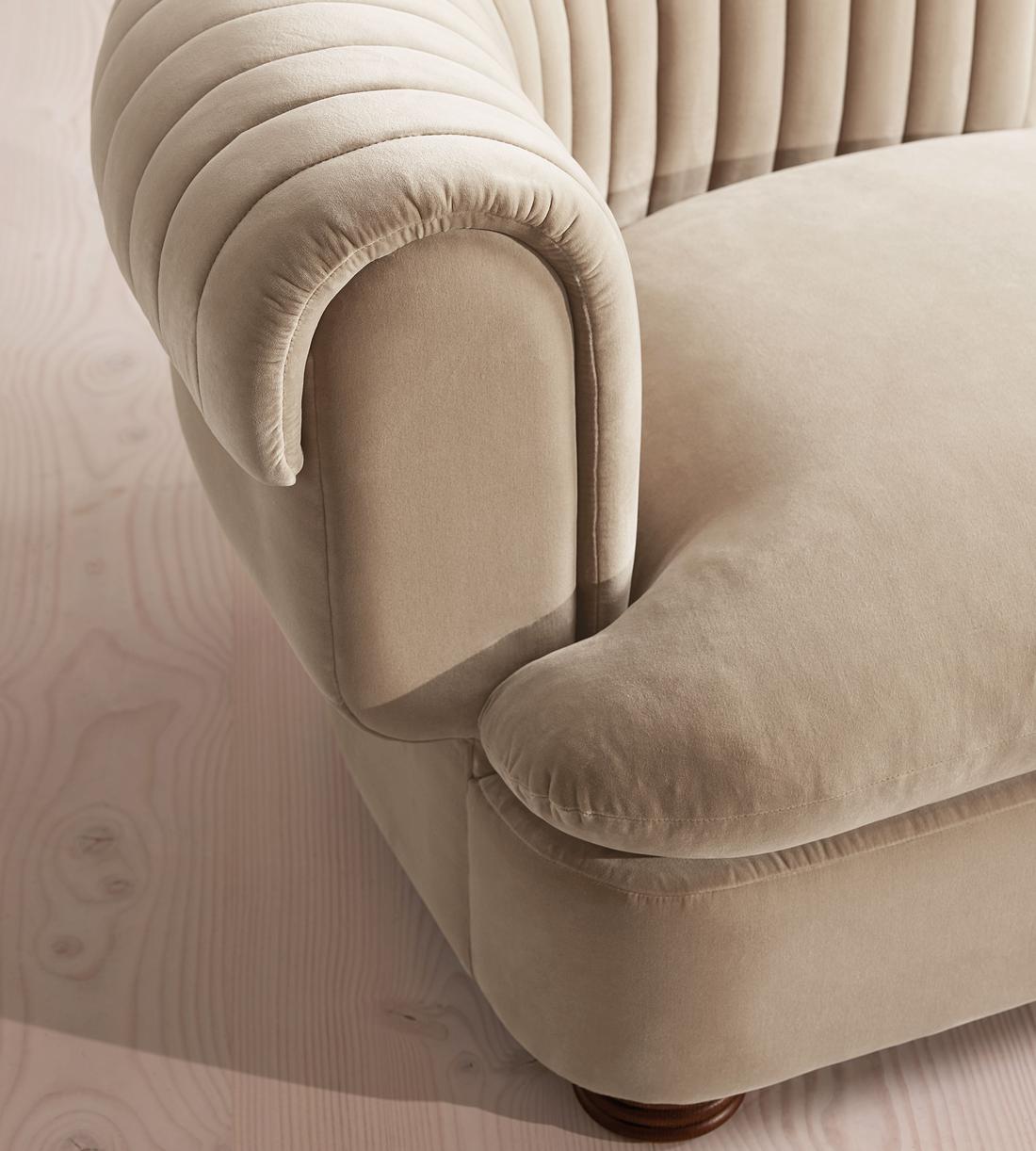 Rava Ottoman - Velvet - Oyster - US - Image 5