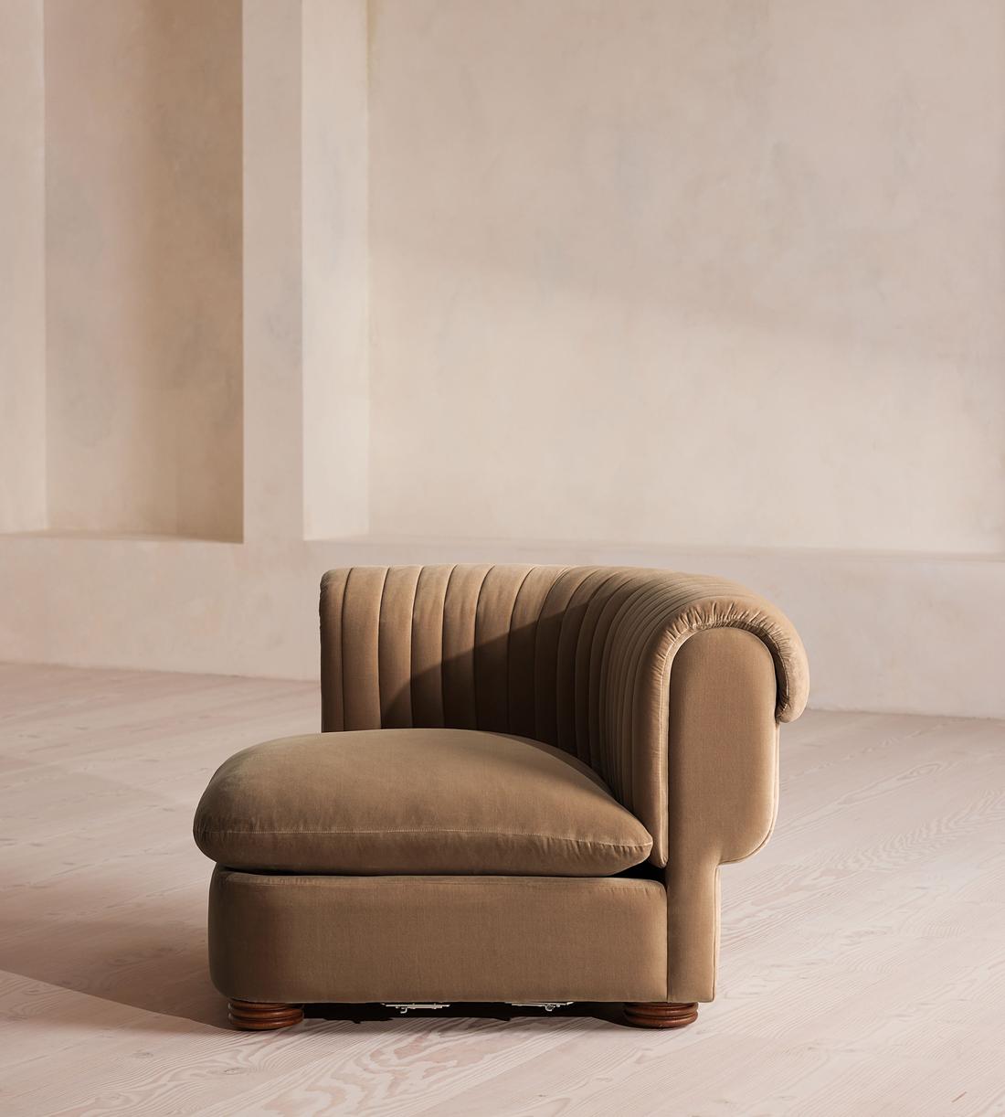 Rava Modular Sofa - Corner Module - Velvet - Truffle - UK - Image 3