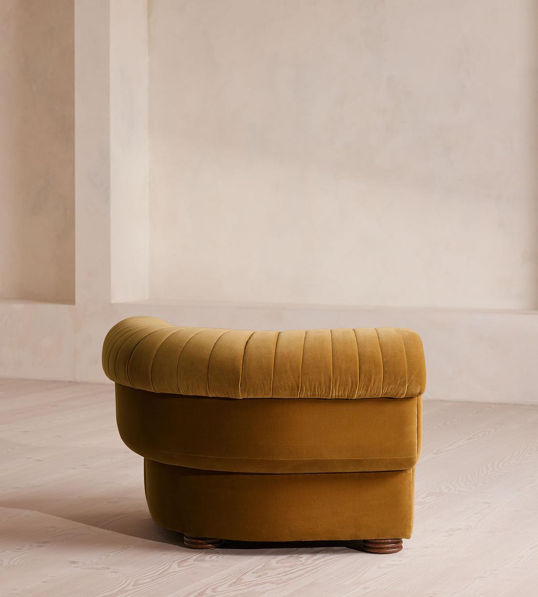 Rava Modular Sofa - Left Arm Module - Velvet - Mustard - Image 9