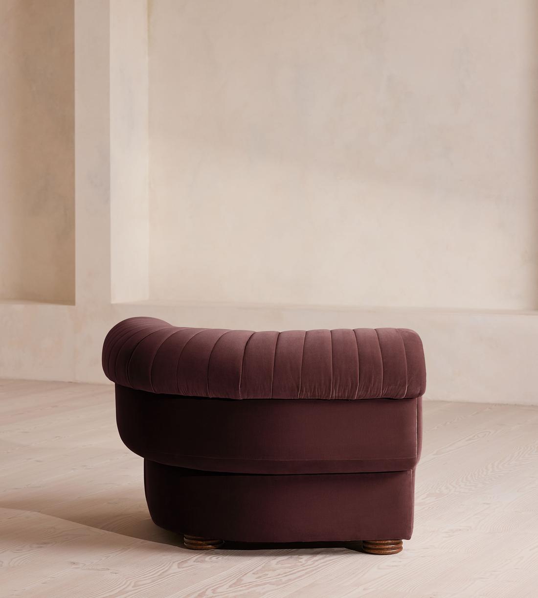 Rava Sectional Sofa - Left Arm Module - Velvet - Aubergine - US - Image 10