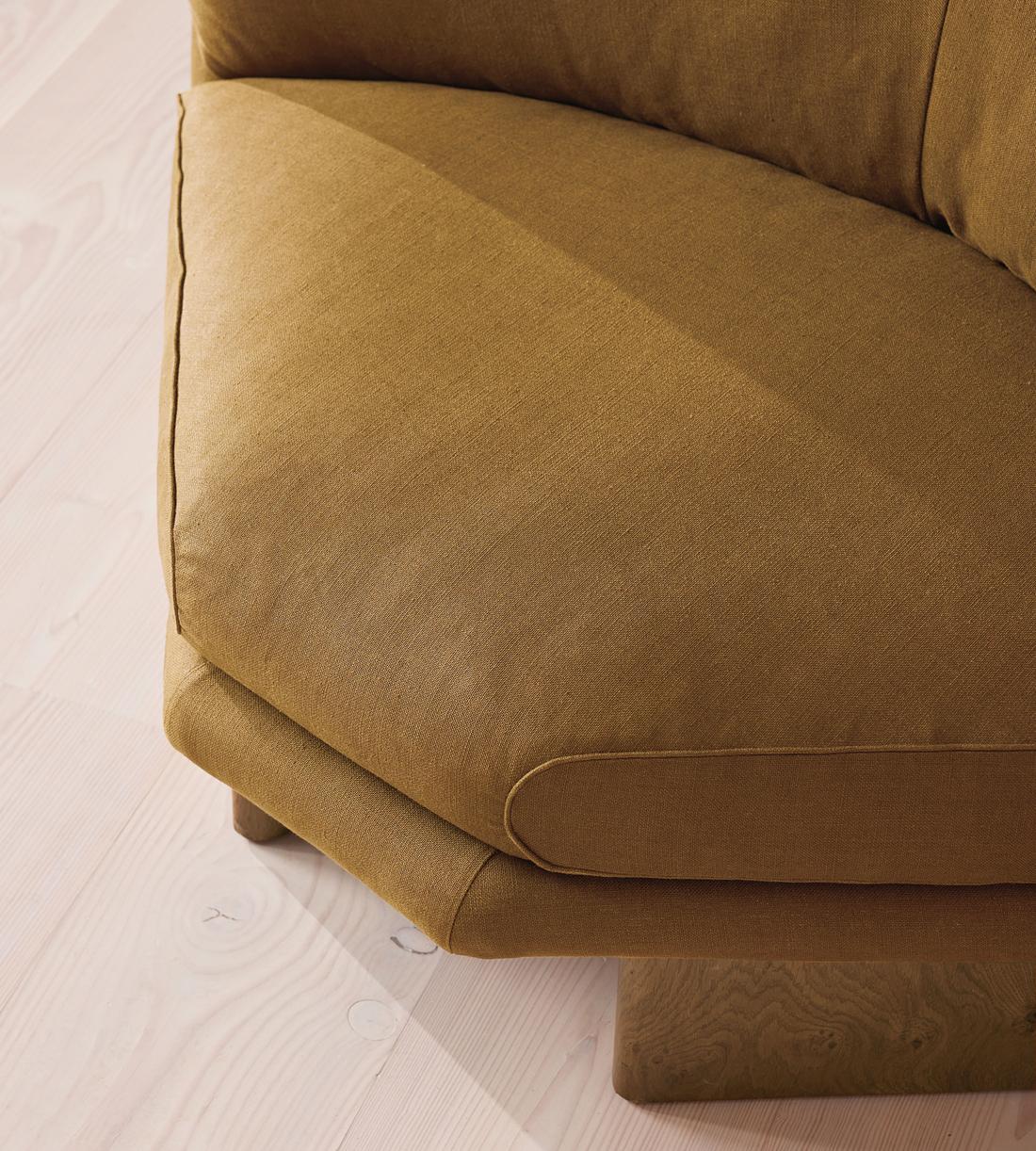 Tellis Corner Chair - Linen - Ochre - UK - Images - Image 5