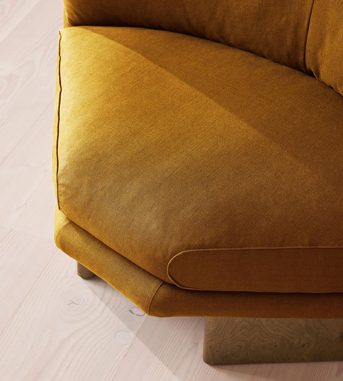 Tellis Corner Chair - Linen - Turmeric - UK - Images - Image 5