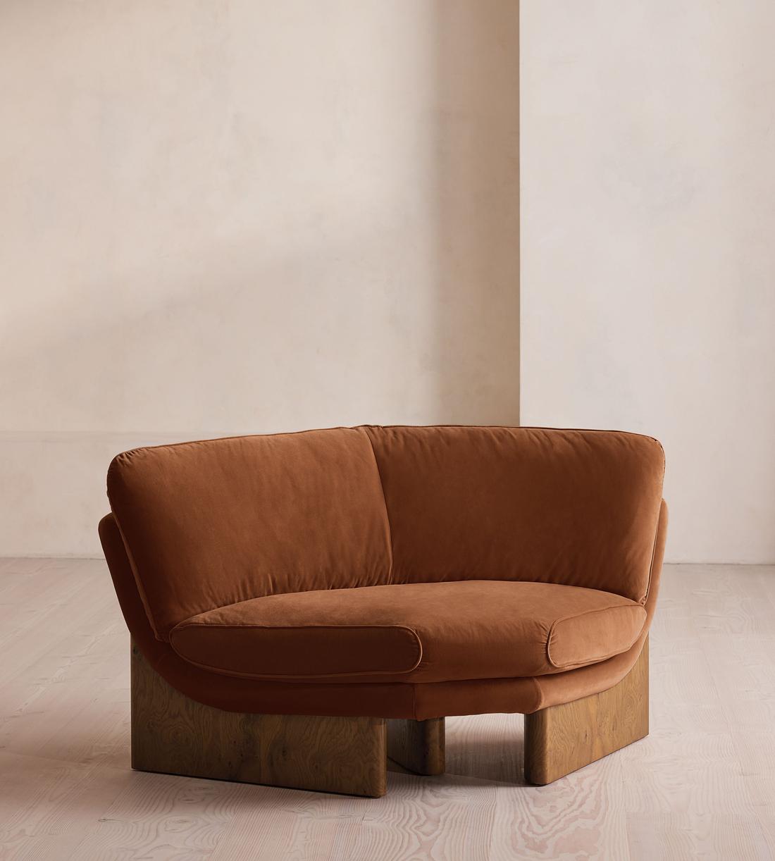 Tellis Corner Chair - Velvet - Cinnamon - US - Listing - Image 2