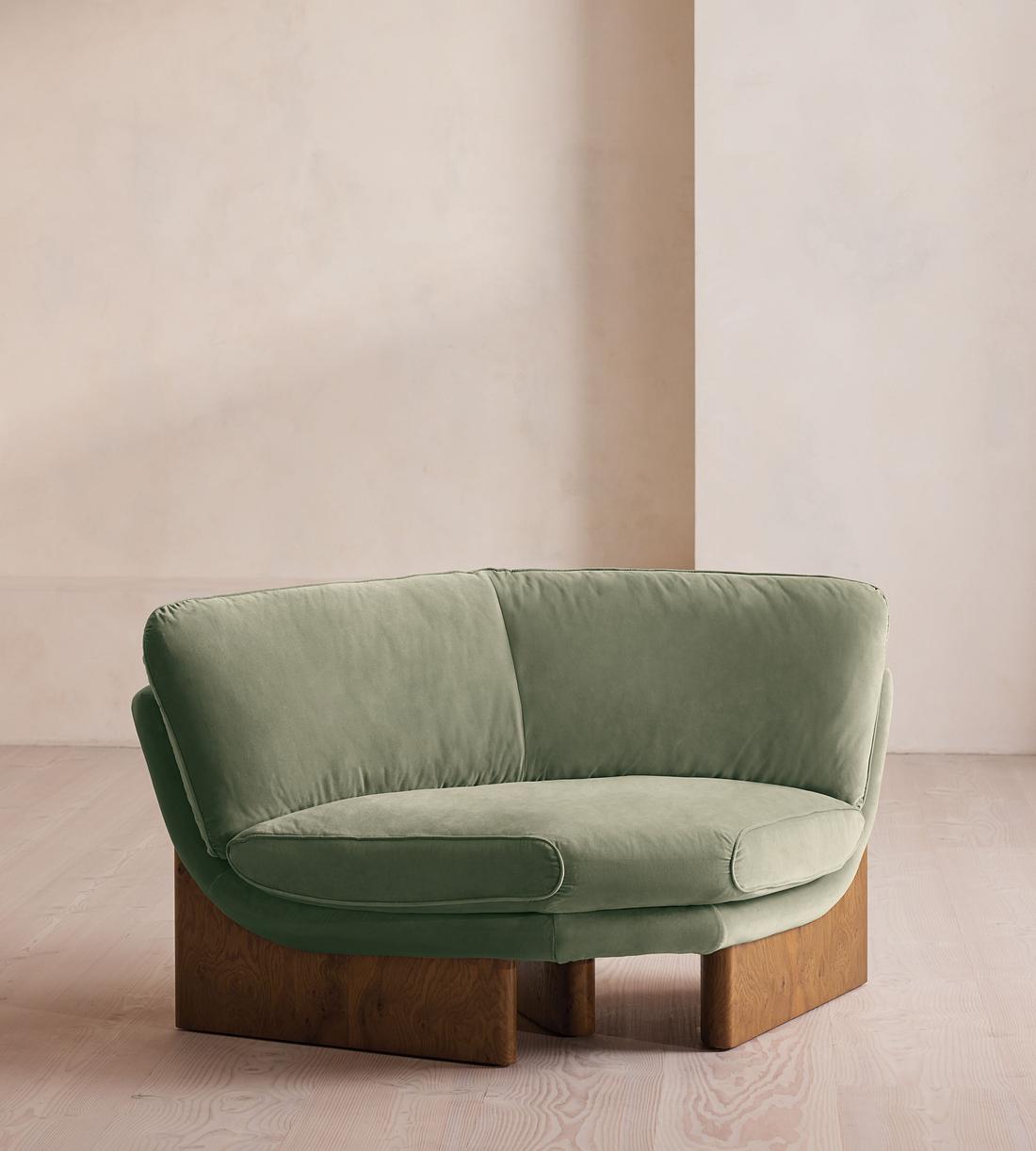 Tellis Corner Chair - Velvet - Seafoam - US - Listing - Image 2
