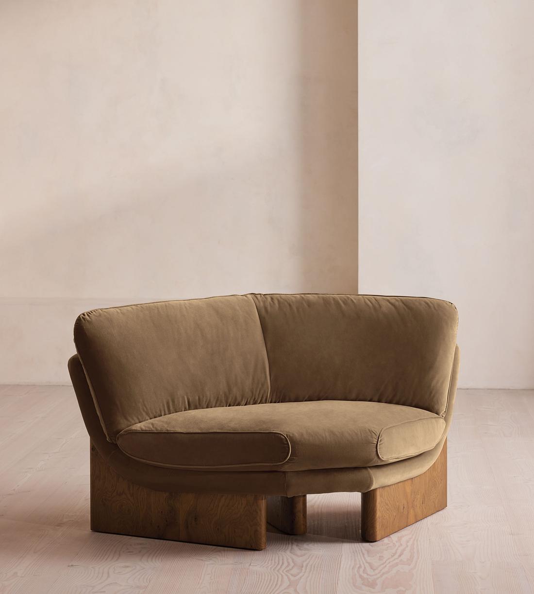Tellis Corner Chair - Velvet - Truffle - UK - Listing - Image 2