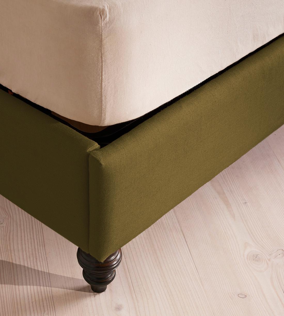 Rivas Bed - King - Linen - Olive - Images - Image 3
