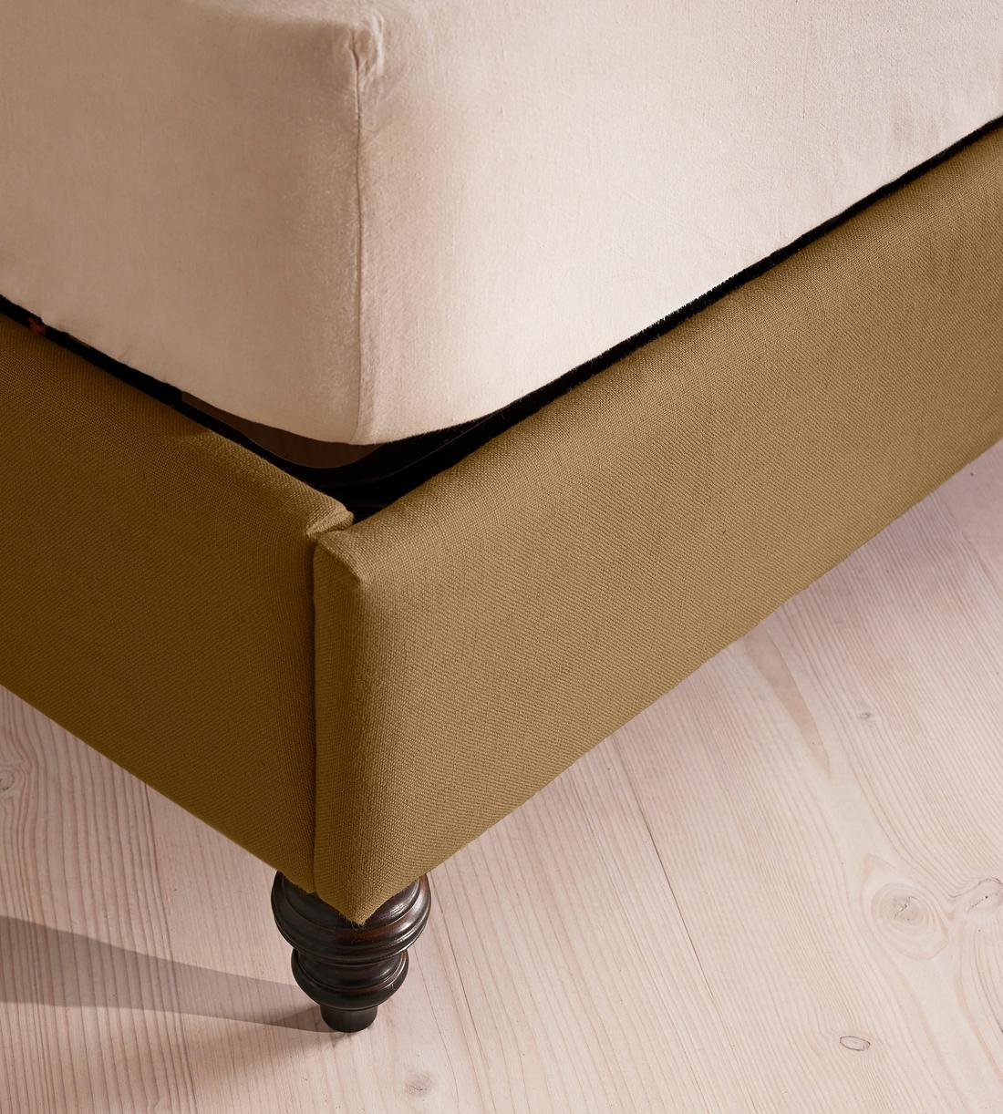 Rivas Bed - King - Linen - Ochre - Images - Image 3