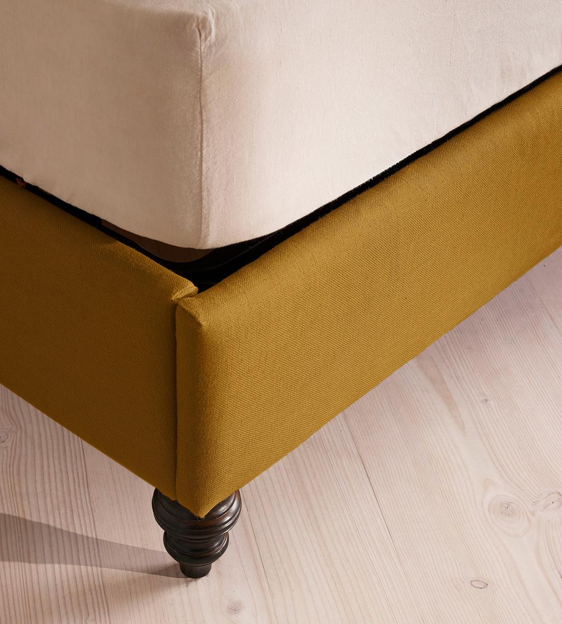 Rivas Bed - Full - Linen - Turmeric - US - Images - Image 3