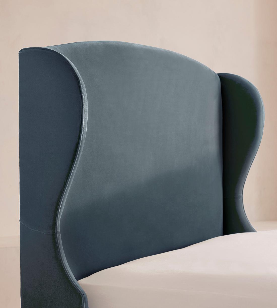 Rivas Bed - King - Velvet - Grey Blue - Images - Image 4