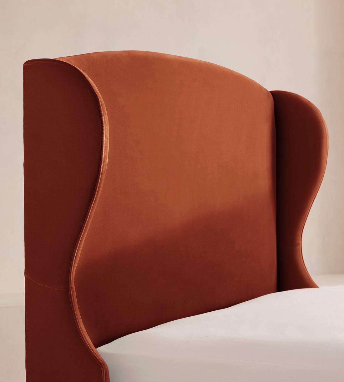 Rivas Bed - King - Velvet Rust - Images - Image 4