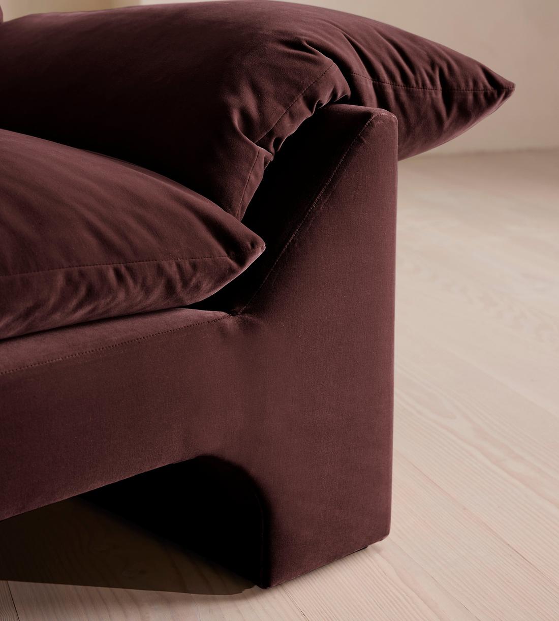 Wyatt Three Seater Sofa - Velvet - Aubergine - US - Images - Image 5