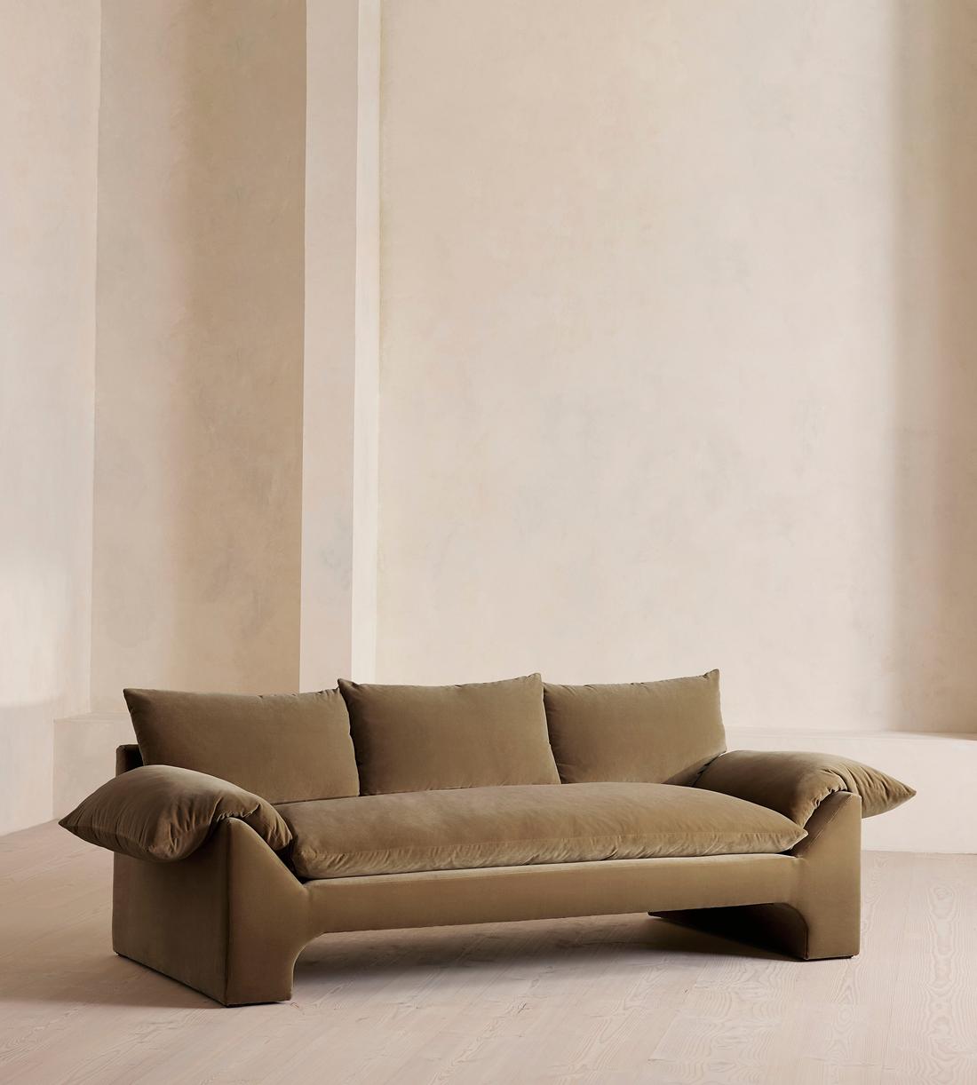 Wyatt Three Seater Sofa - Velvet - Truffle - UK - Listing - Image 2