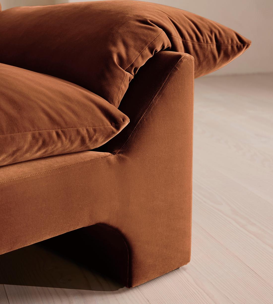 Wyatt Three Seater Sofa - Velvet - Cinnamon - US - Images - Image 5