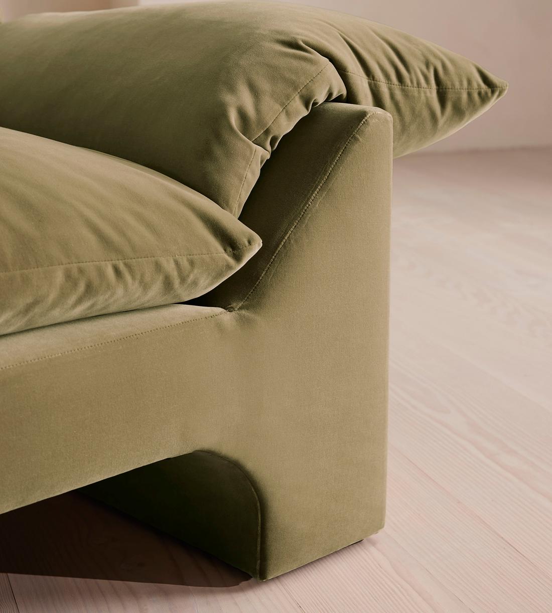 Wyatt Three Seater Sofa - Velvet - Lichen - Images - Image 6