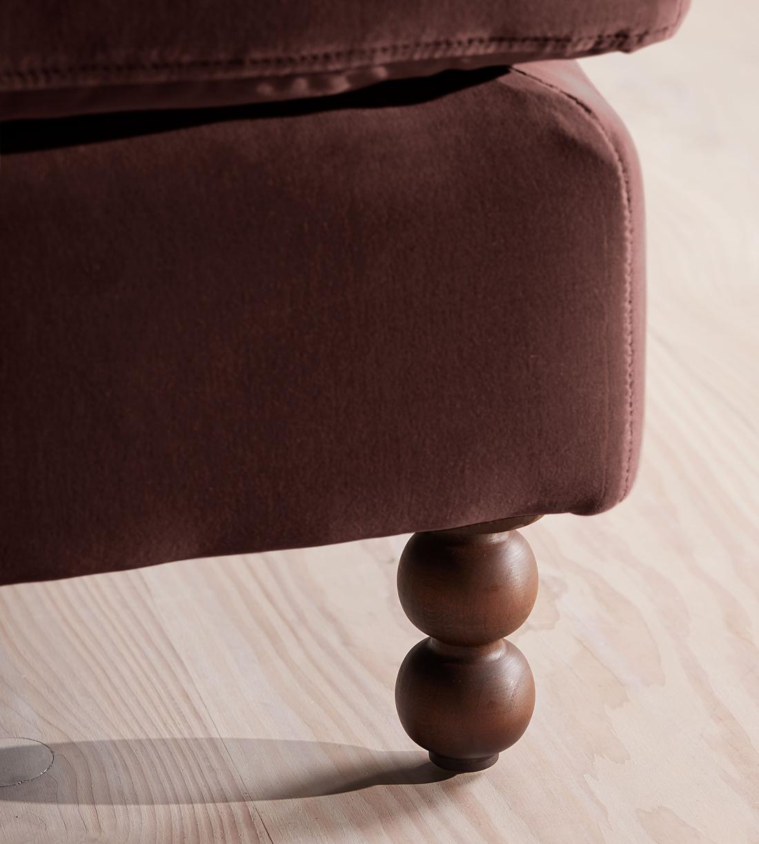 Audrey Rectangle Ottoman - Velvet - Aubergine - UK - Images - Image 5