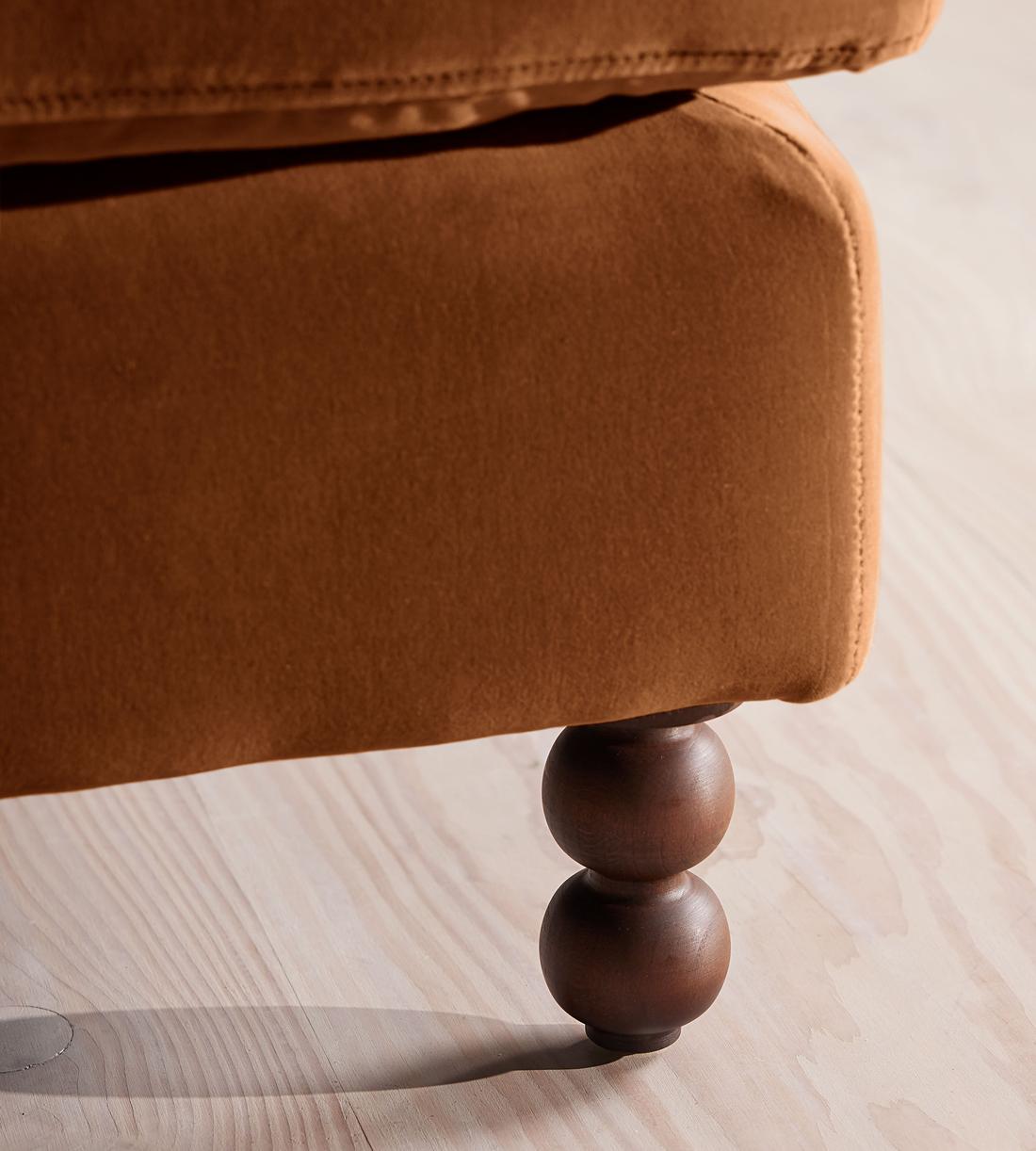 Audrey Rectangle Ottoman - Velvet - Cinnamon - US - Images - Image 5