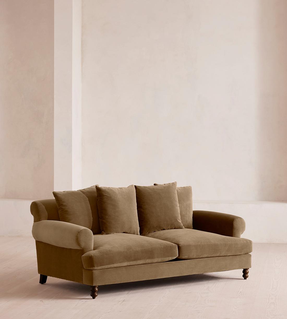 Audrey Two Seater Sofa - Velvet - Truffle - US - Listing - Image 2
