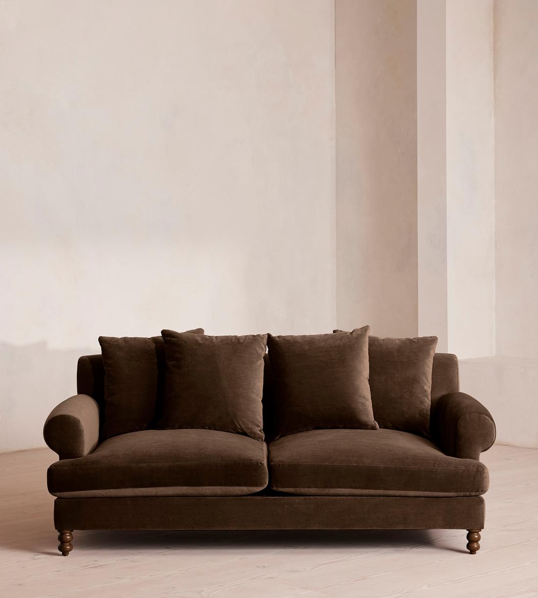 Audrey Two Seater - Sofa - Velvet - Chocolate - Listing - Image 1