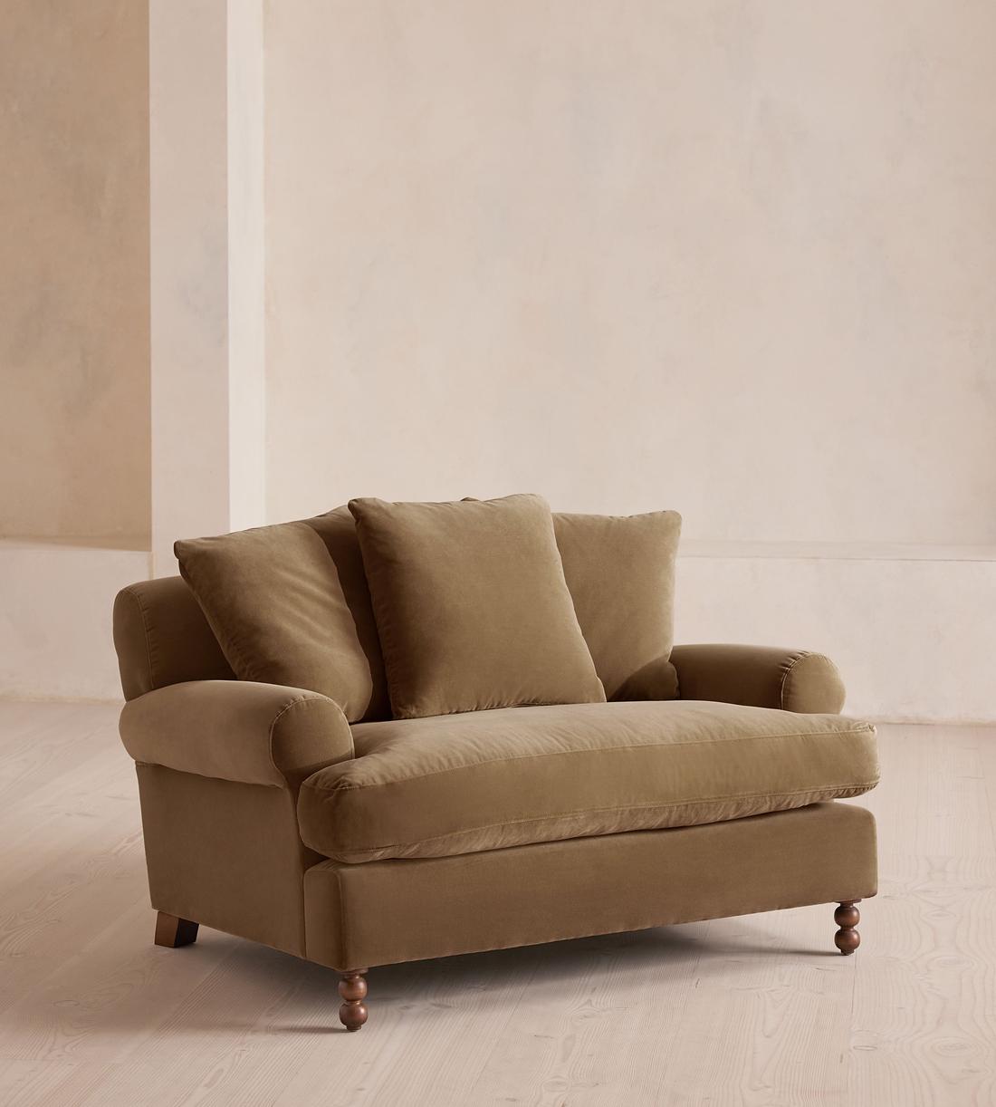 Audrey Loveseat - Velvet - Truffle - US - Listing - Image 1