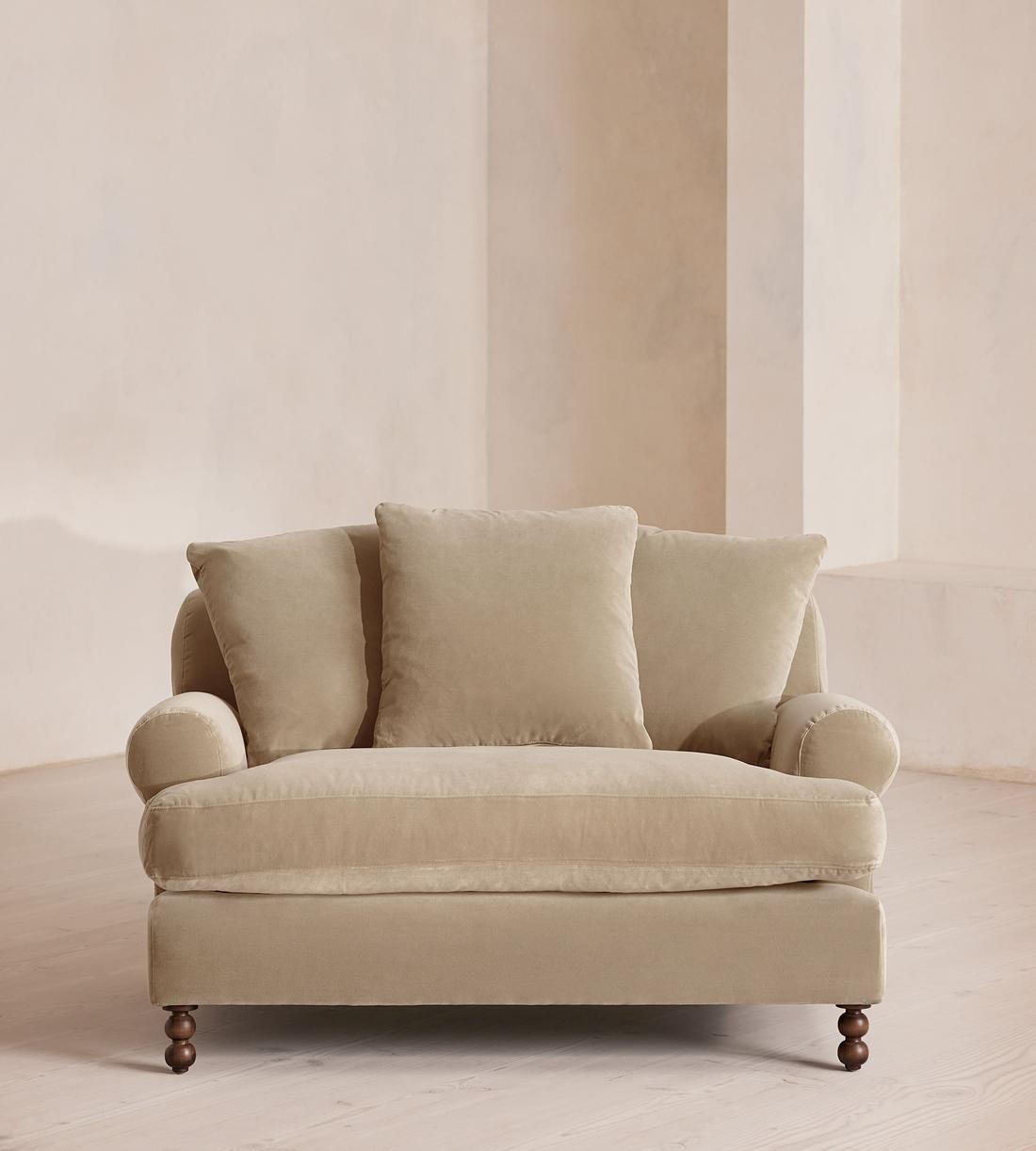 Audrey Loveseat - Velvet - Oyster - UK - Listing - Image 2