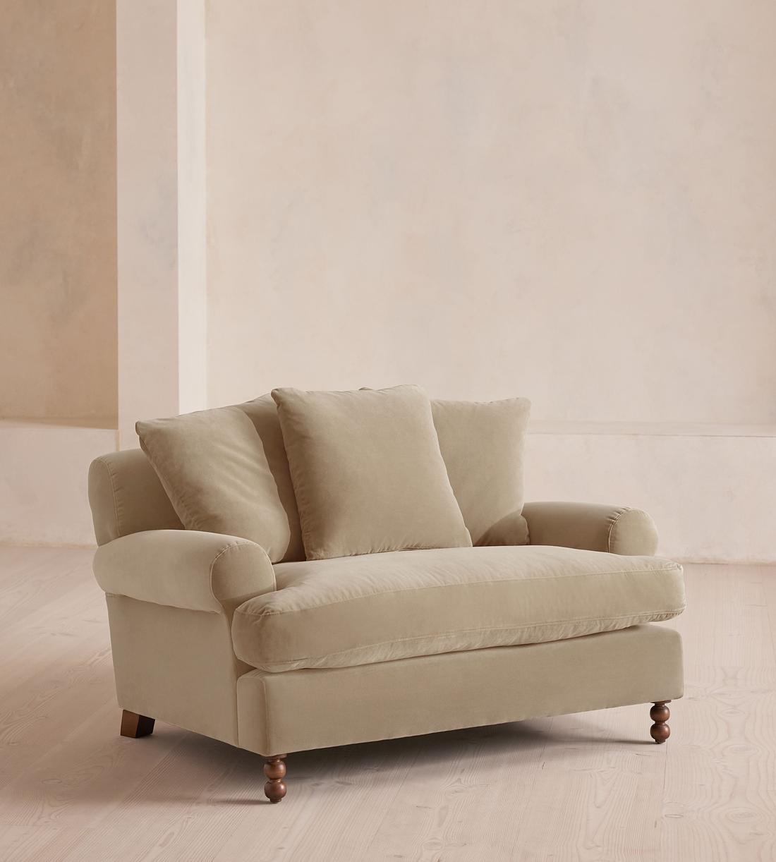 Audrey Loveseat - Velvet - Oyster - US - Listing - Image 1