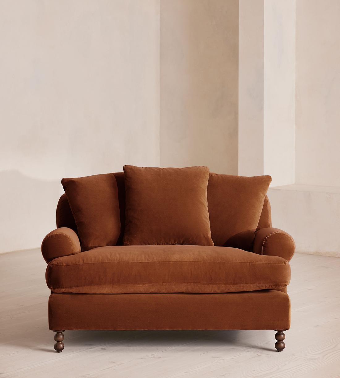 Audrey Loveseat - Velvet - Cinnamon - US - Listing - Image 2