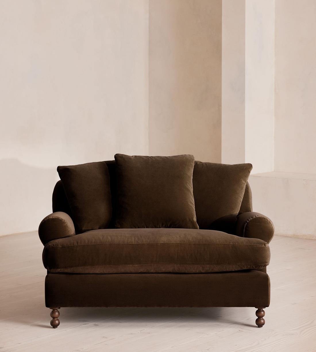 Audrey Loveseat - Sofa - Velvet - Chocolate - US - Listing - Image 2