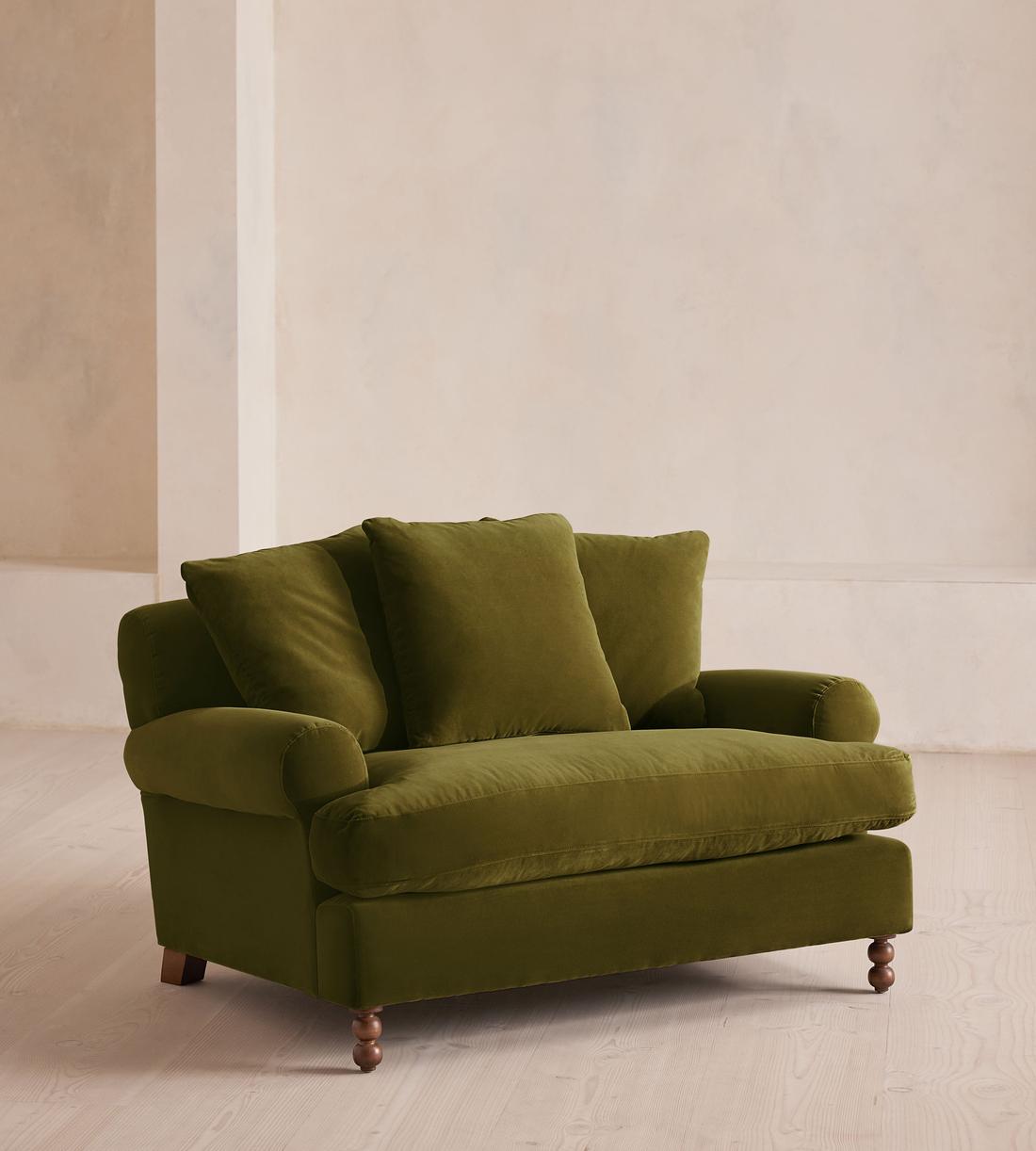 Audrey Loveseat - Velvet - Olive - Listing - Image 1