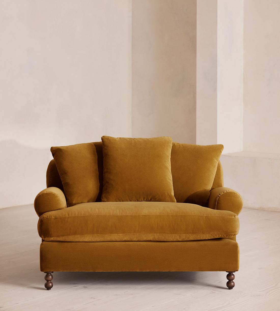 Audrey Loveseat - Velvet - Mustard - US - Listing - Image 2