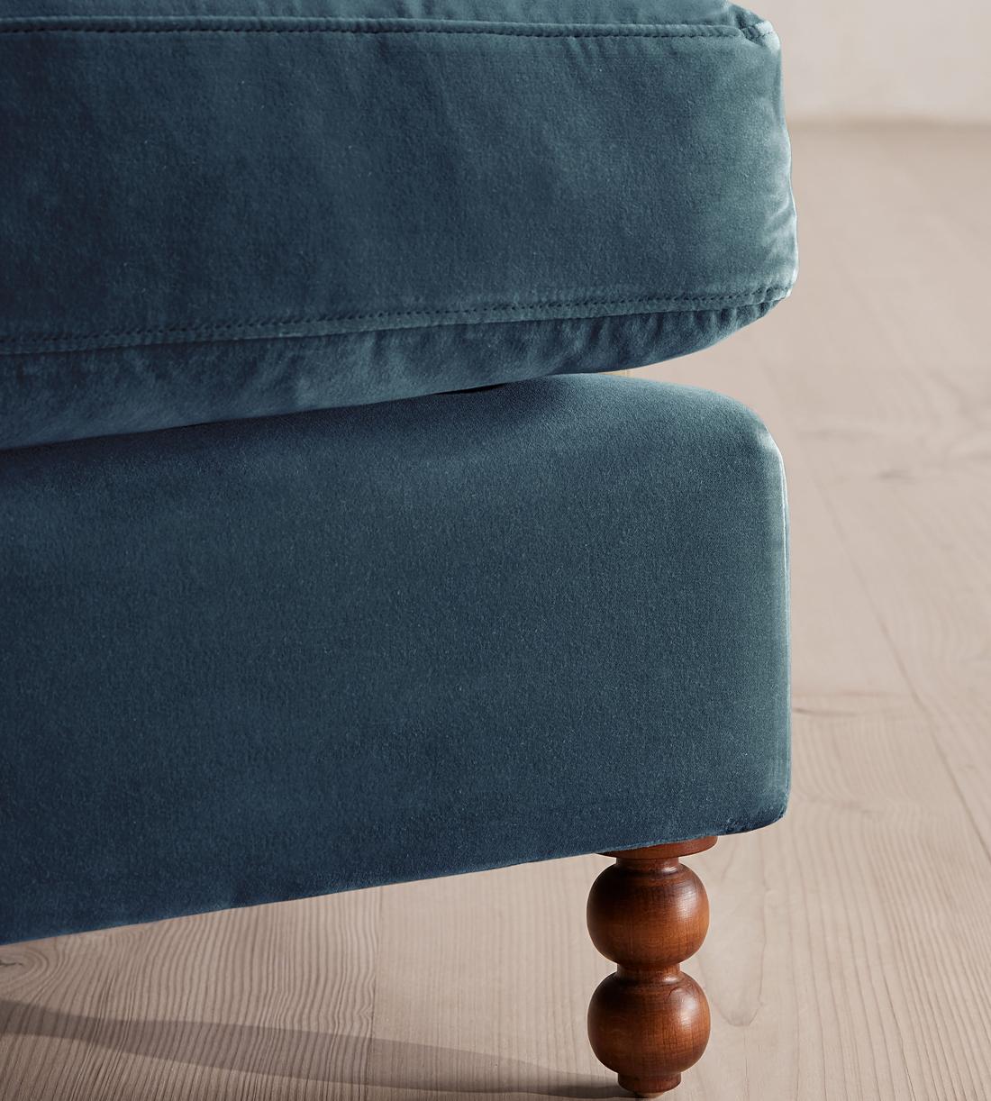Audrey Loveseat - Velvet - Grey Blue - Images - Image 5