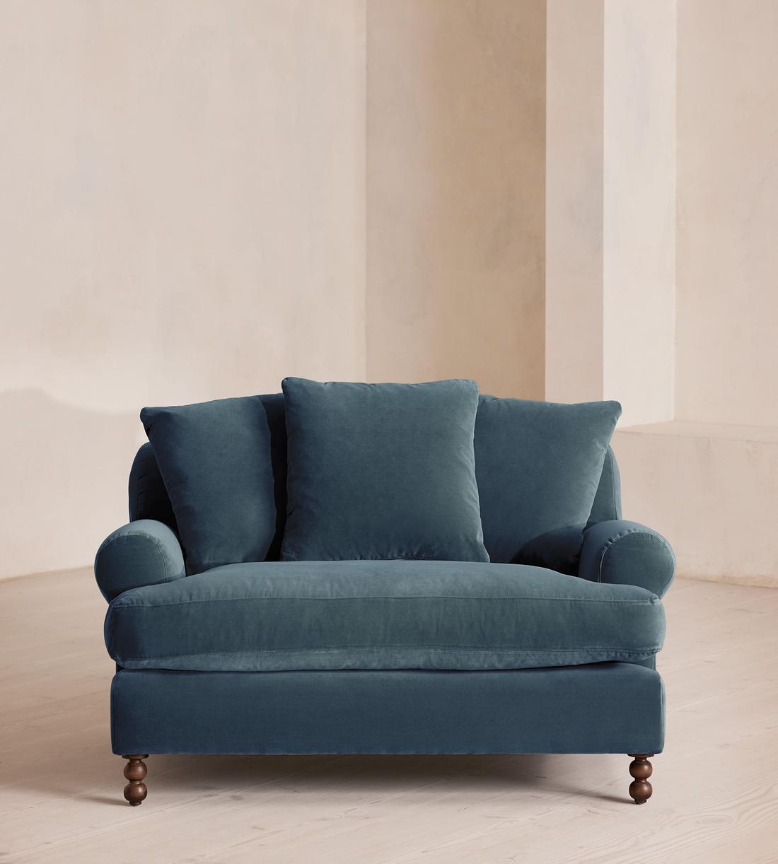 Audrey Loveseat - Velvet - Grey Blue - US - Listing - Image 2