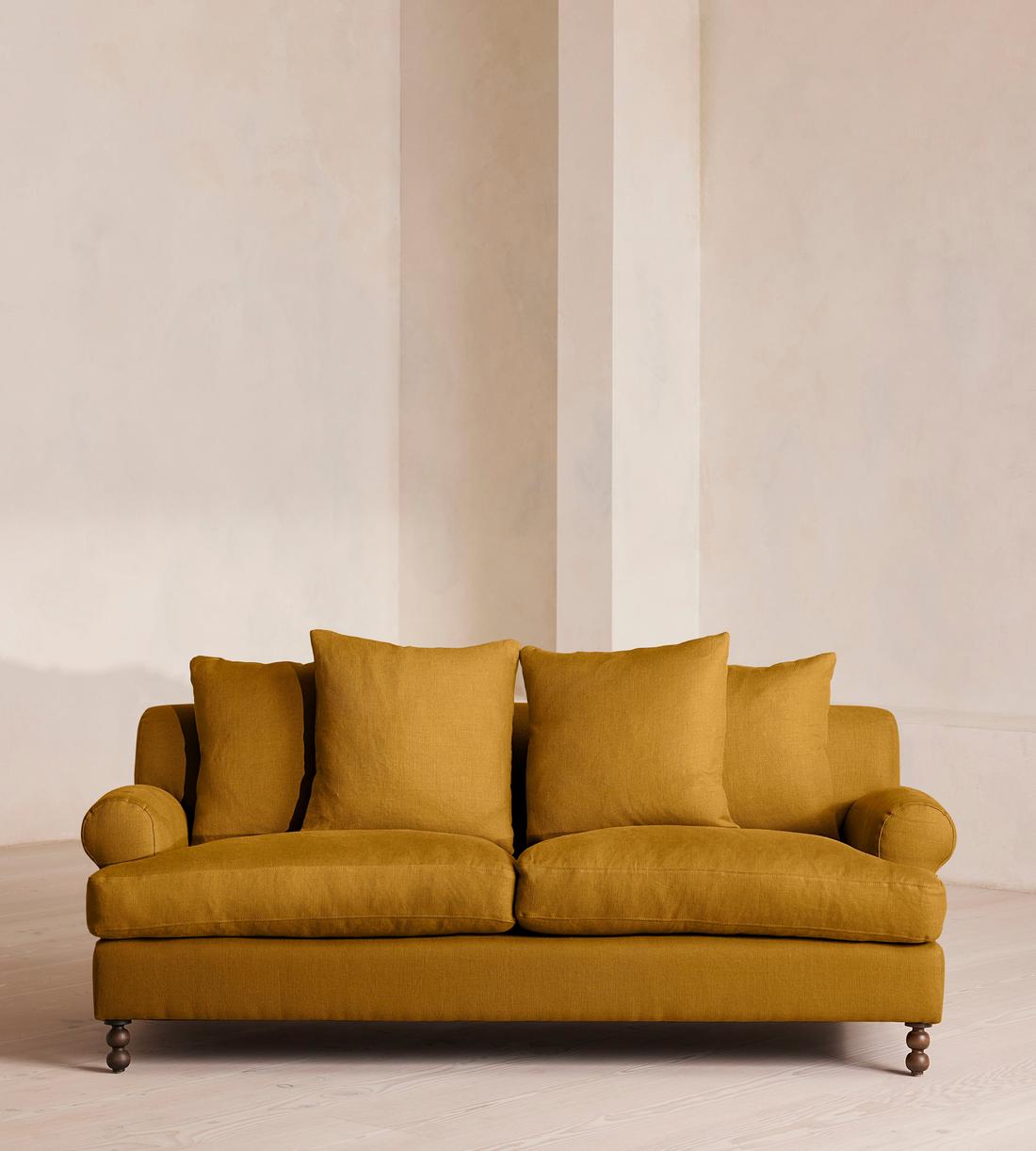 Audrey Two Seater - Sofa - Linen - Turmeric - US - Listing - Image 1
