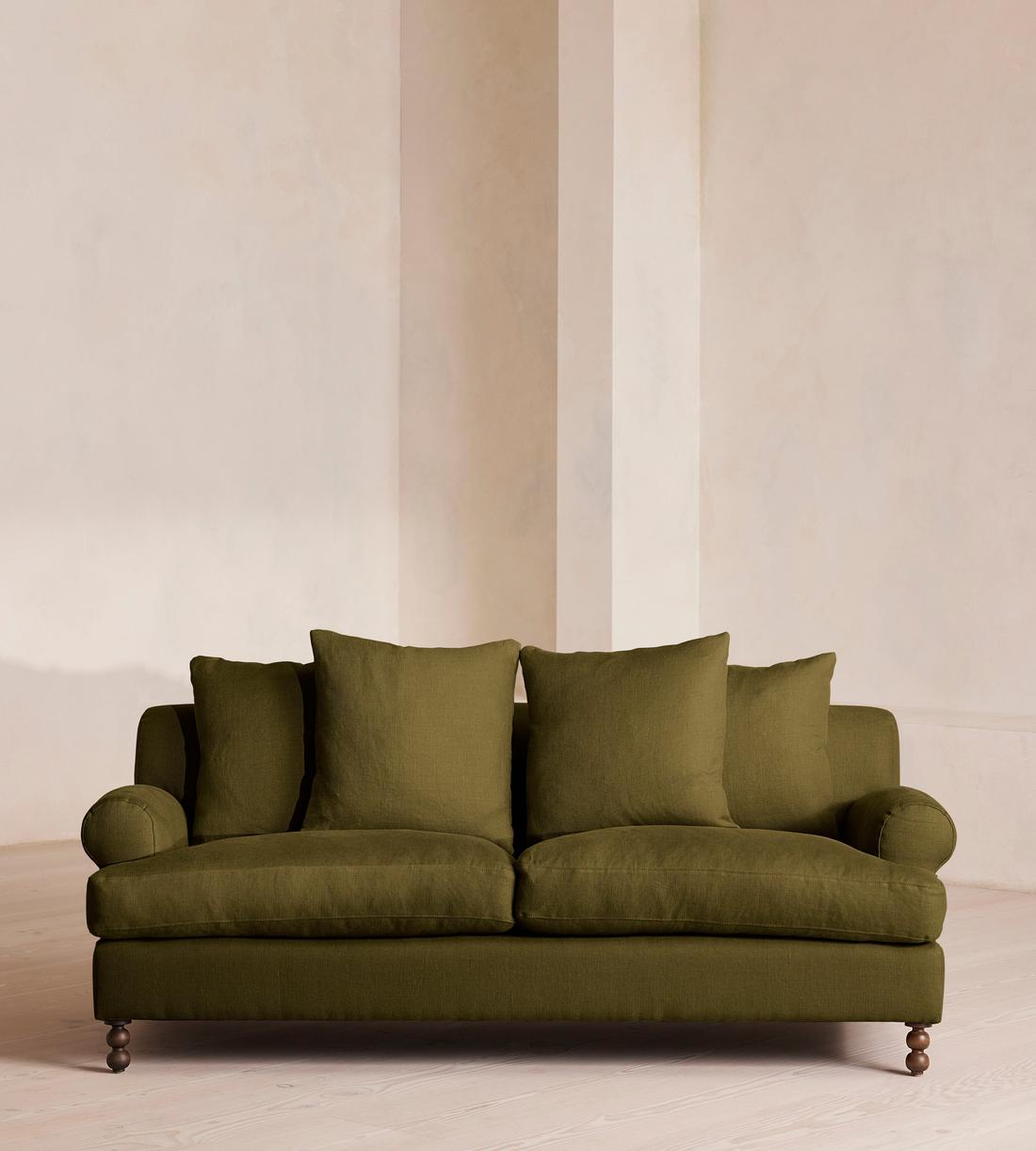 Audrey Two Seater - Sofa - Linen - Olive - US - Listing - Image 1