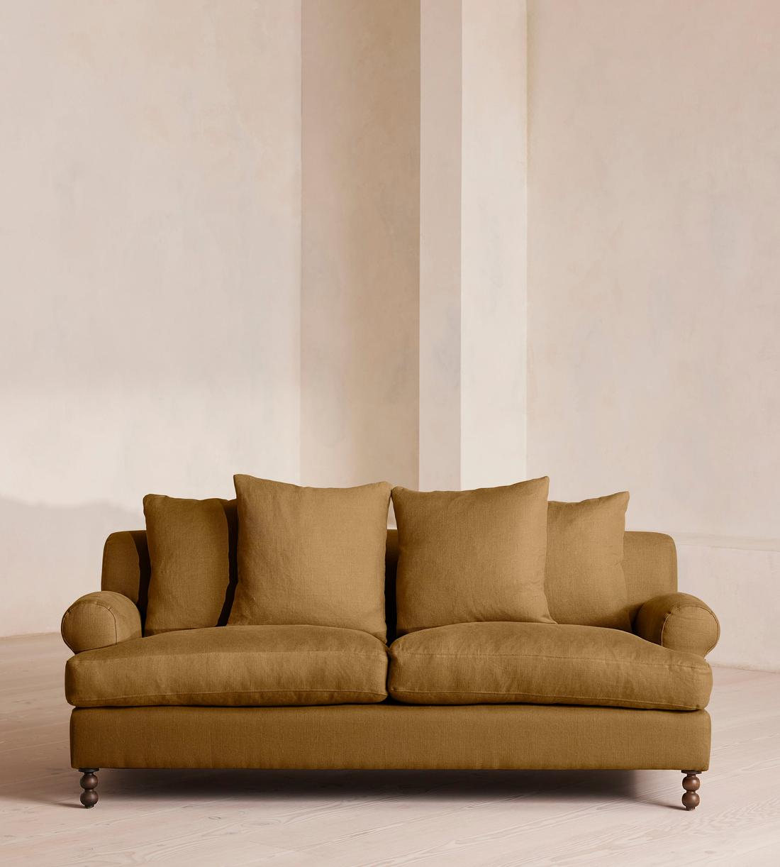 Audrey Two Seater - Sofa - Linen - Ochre - Listing - Image 1