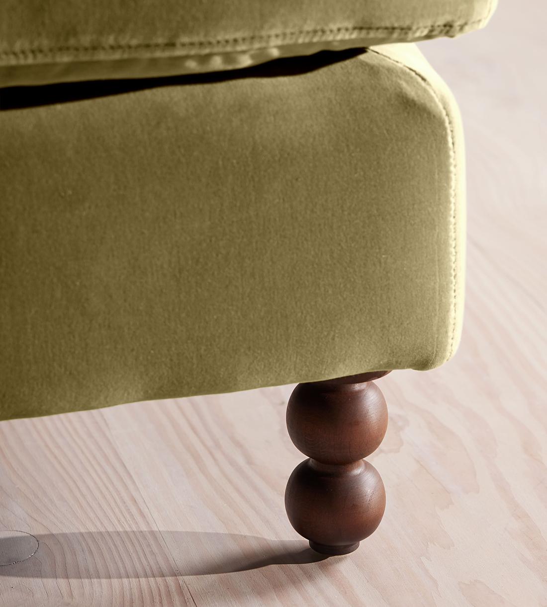 Audrey Rectangle Ottoman - Velvet - Lichen - Images - Image 5