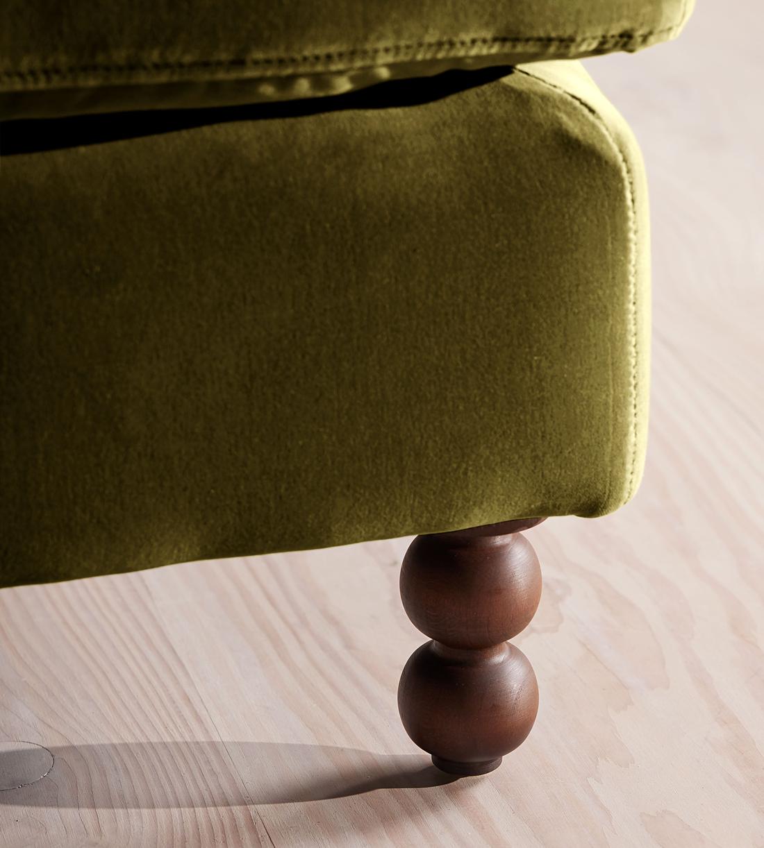 Audrey Rectangle Ottoman - Velvet - Olive - Images - Image 5