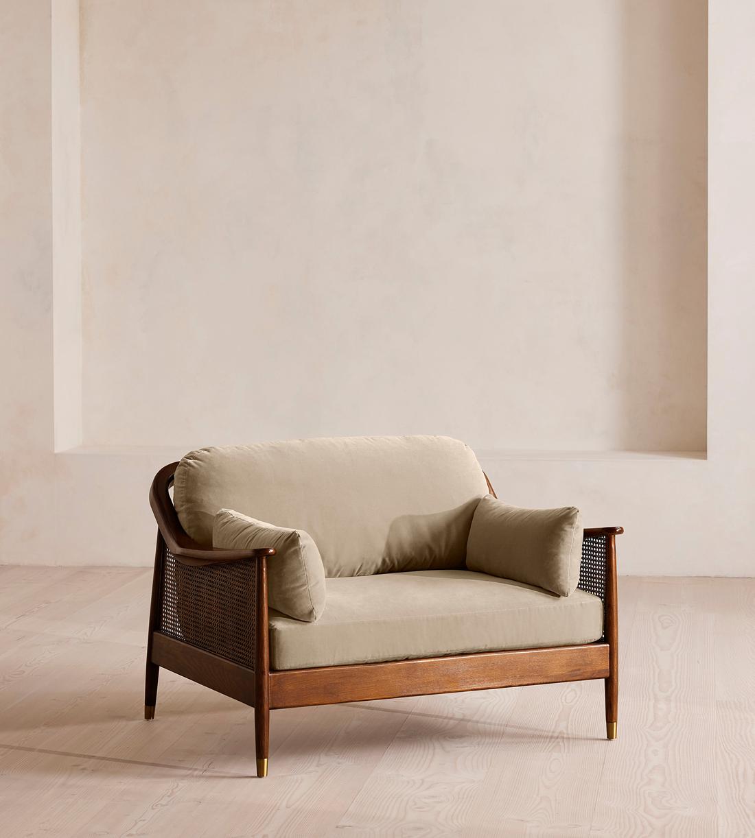Atlanta Loveseat - Velvet - Oyster - UK - Listing - Image 1