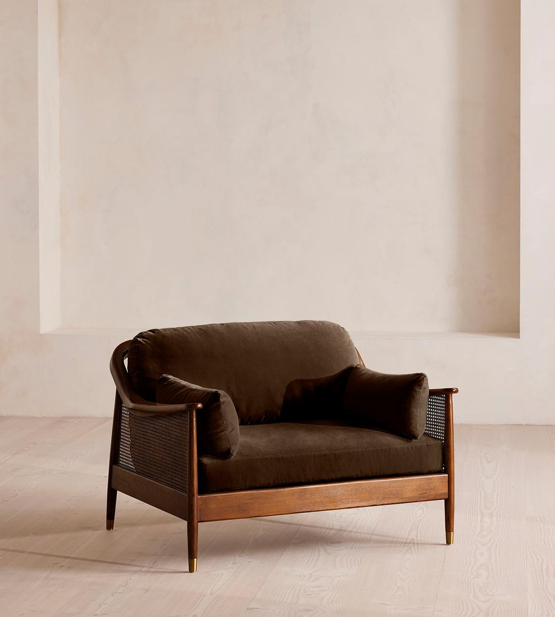 Atlanta Loveseat - Velvet - Chocolate - Listing - Image 1