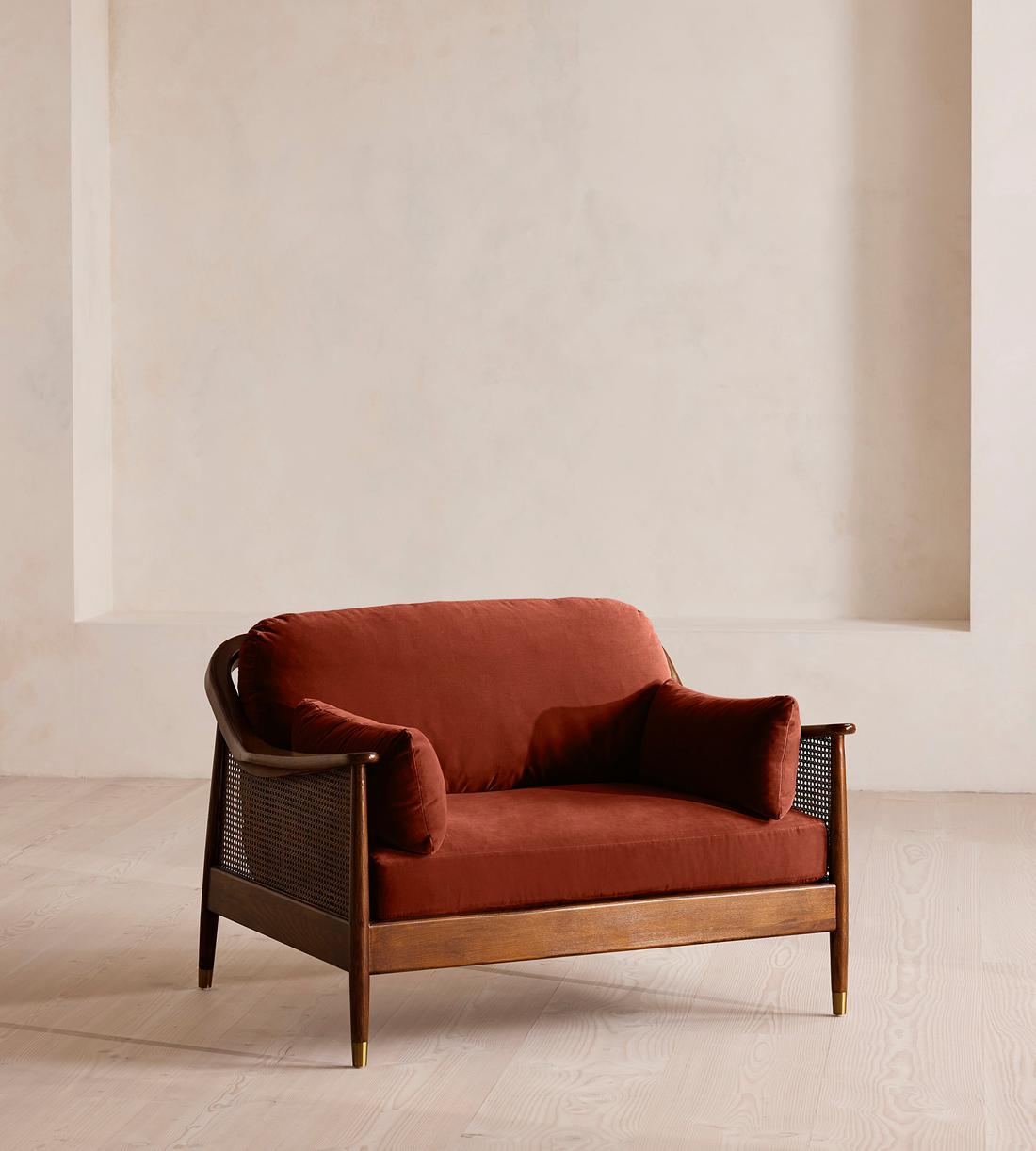 Atlanta Loveseat - Velvet - Rust - US - Listing - Image 1