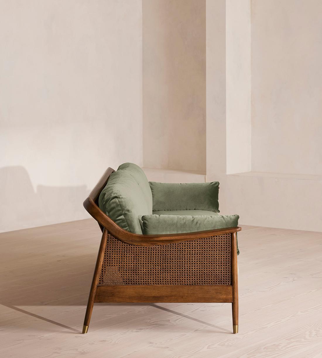 Atlanta Four Seater Sofa - Velvet - Seafoam - US - Images - Image 3