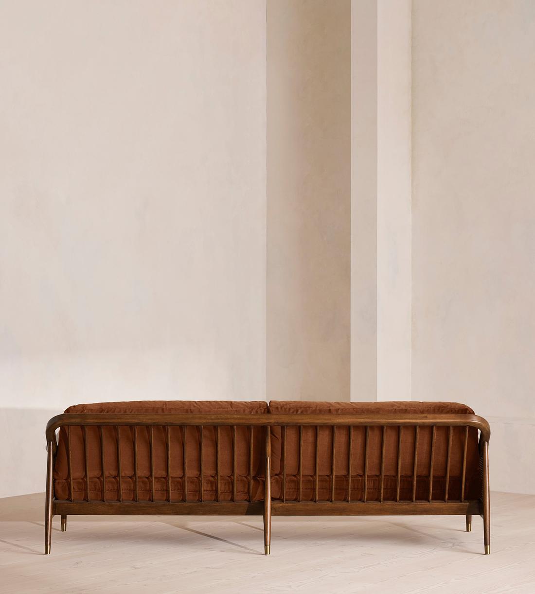 Atlanta Four Seater Sofa - Velvet - Cinnamon - US - Images - Image 4