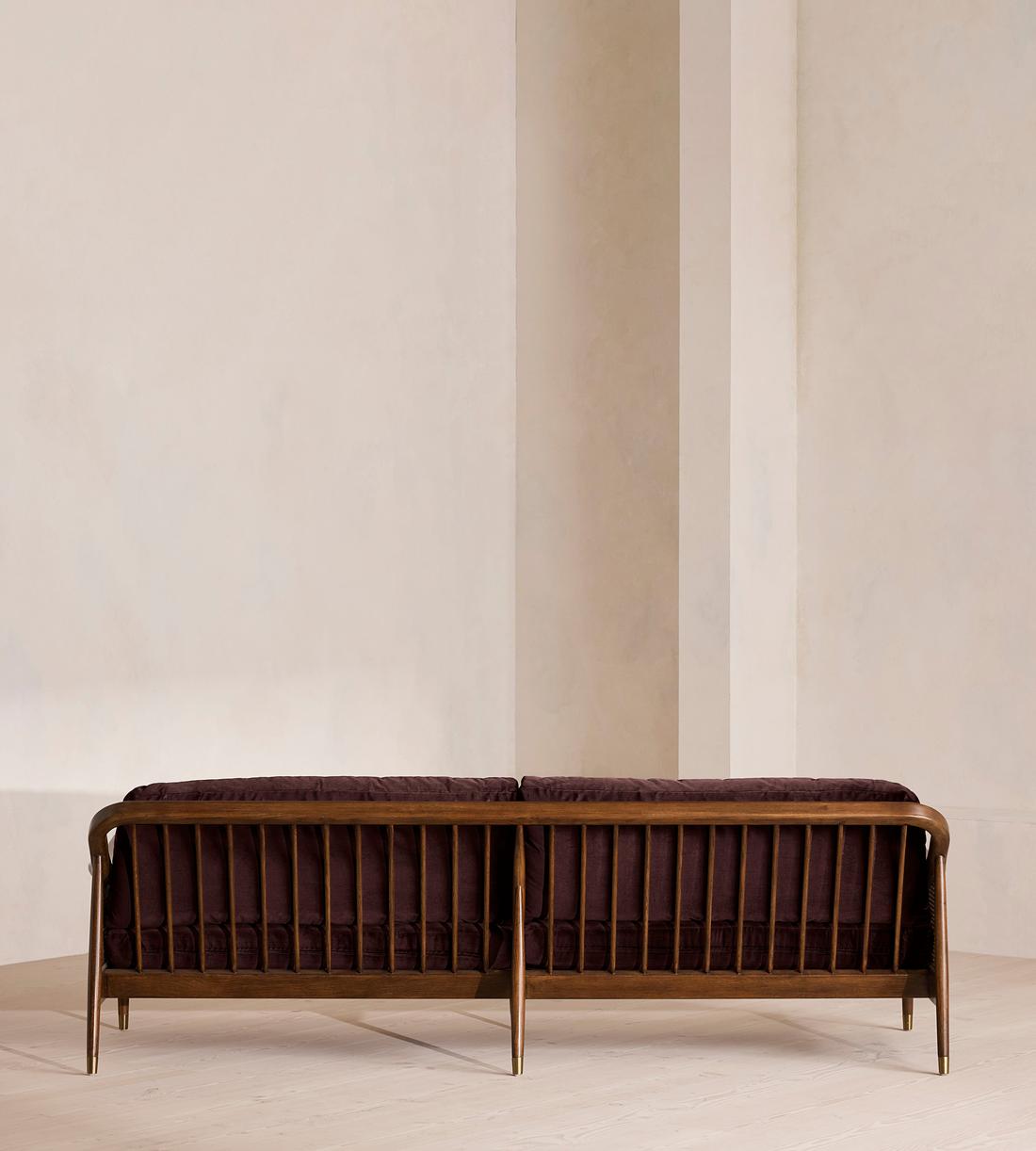 Atlanta Four Seater Sofa - Velvet - Aubergine - US - Images - Image 4