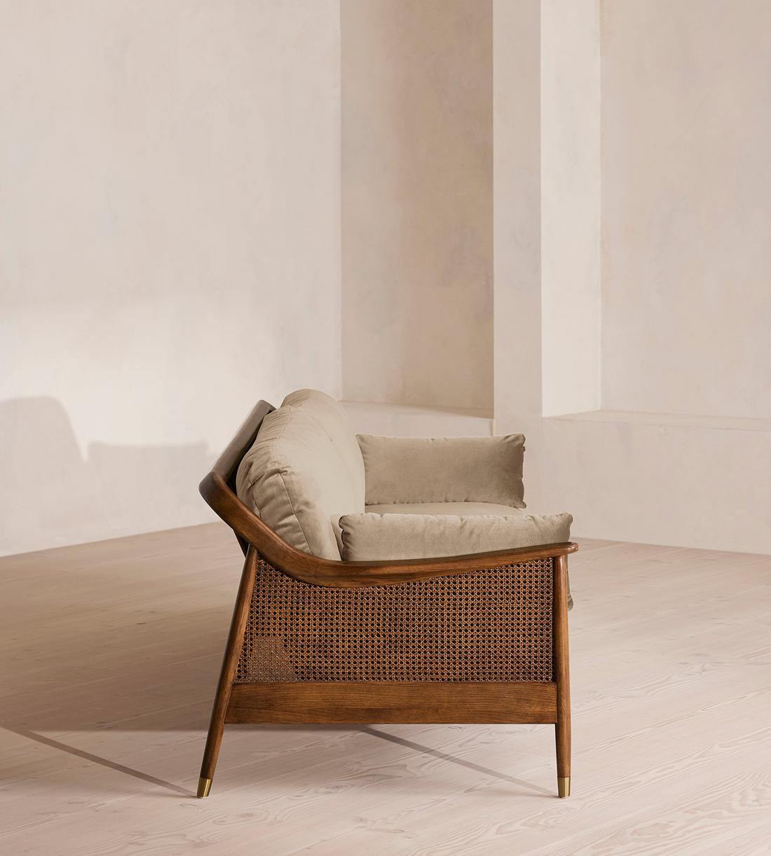 Atlanta Four Seater Sofa - Velvet - Oyster - US - Images - Image 3