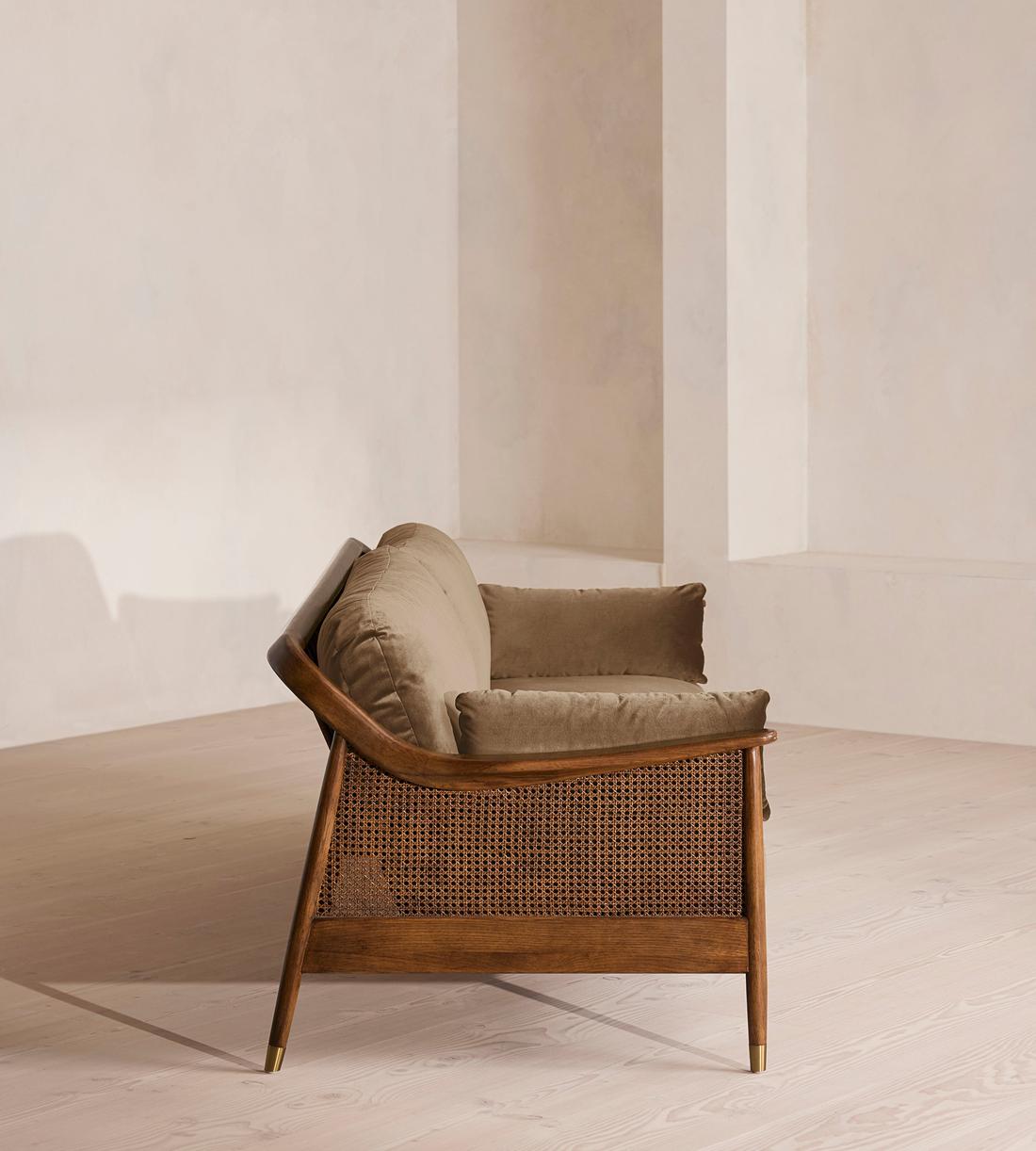 Atlanta Four Seater Sofa - Velvet - Truffle - US - Images - Image 3